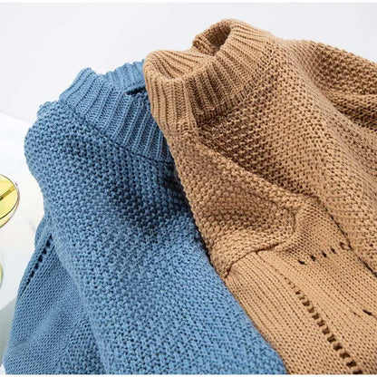 Pullover Sweater, Trendy Knitted Top, Loose Fit Sweater