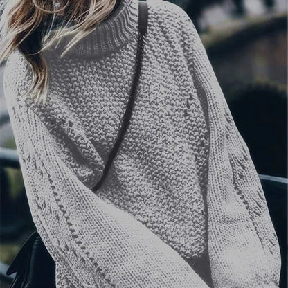 Pullover Sweater, Trendy Knitted Top, Loose Fit Sweater